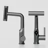 Mitigeur lavabo monotrou cascade contemporain bec coudé… – vue 6