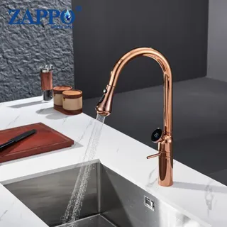 ZAPPO 3 Modes robinet de cuisine or Rose 360 pivotant tirer vers le…