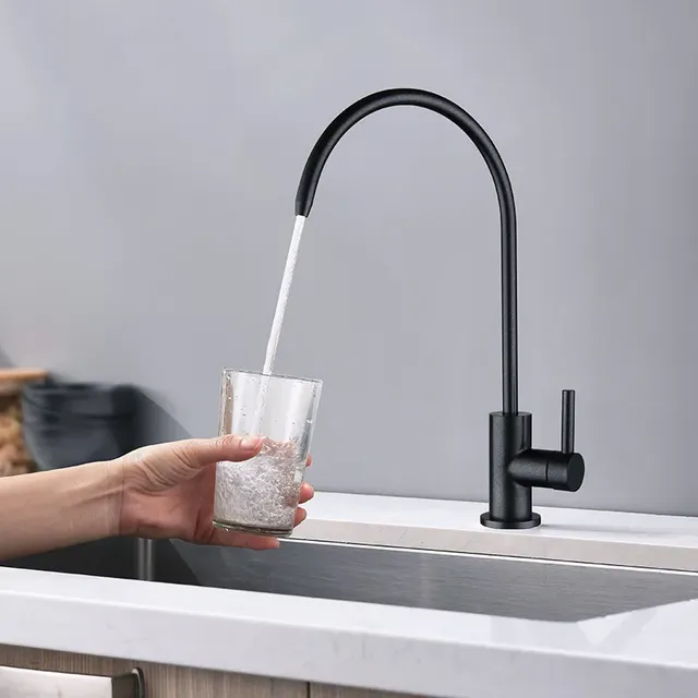 Robinet mitigeur cuisine bec col cygne monotrou levier… – vue 2
