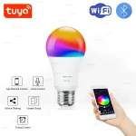 Ampoule LED Bluetooth/WiFi E27 15W 20W 110V 220V RGB RGBCW, ampoule Led à intensité variable, lampe pour Alexa Google Home Tuya Smart Life