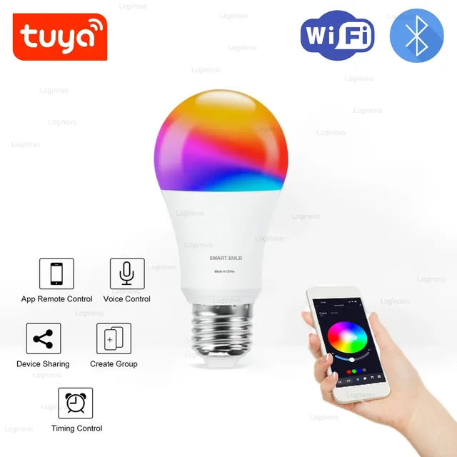 Ampoule LED Bluetooth/WiFi E27 15W 20W 110V 220V RGB RGBCW