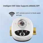 Vanne intelligente pour maison intelligente DN15 DN20 DN25, arrêt de gaz et d&rsquo;eau, contrôle par application WIFI, robinet à tournant sphérique automatisé sans fil, fonctionne avec eWeLink