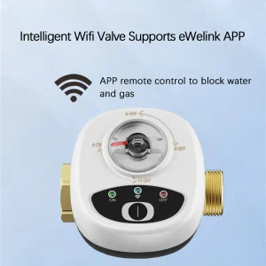 Vanne intelligente pour maison intelligente DN15 DN20 DN25, arrêt de gaz et d’eau, contrôle par application WIFI, robinet à tournant sphérique automatisé sans fil, fonctionne avec eWeLink Vanne intelligente pour maison intelligente DN15 DN20 DN25, arrêt de gaz et d’eau, contrôle par application WIFI, robinet à tournant sphérique automatisé sans fil, fonctionne avec eWeLink