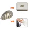 Lot six poignées coquille demi lune cannelées alliage… – vue 2