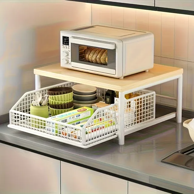 1 noir/blanc cuisine micro-ondes support boîte de… – vue 4