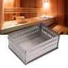 Panier de pierre de Sauna, support de pierre de Sauna, panier de pierre de Sauna Portable polyvalent en acier inoxydable pour poêle à bois au charbon de bois