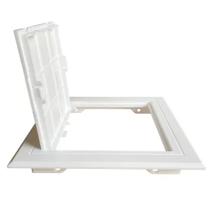 Trou d&rsquo;inspection du panneau d&rsquo;accès en PVC, 1 pièce, portes d&rsquo;accès, mur, plafond, couvercle de trappe blanc, Port d&rsquo;inspection universel en plastique de Type poussoir
