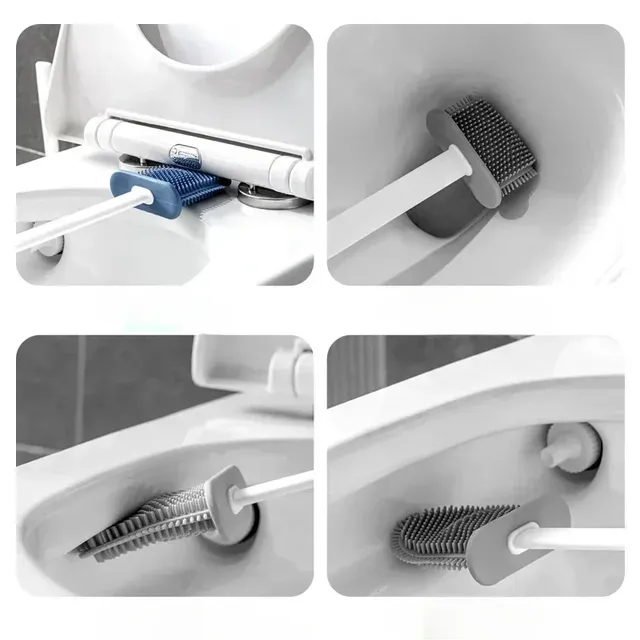 Brosse de nettoyage de brosse de toilette en Silicone – vue 5
