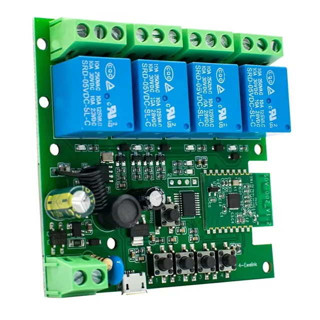 Module relais wifi quatre canaux carte circuit imprimé… – vue 4
