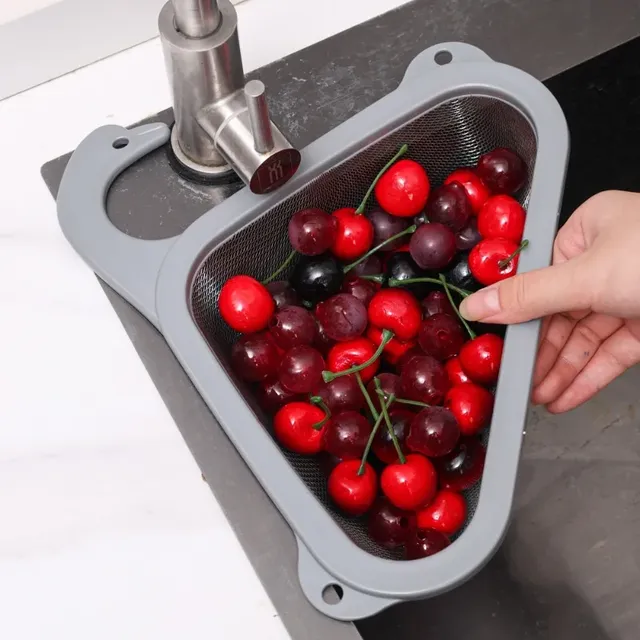 Passoire évier triangulaire tamis filtre cuisine acier… – vue 2