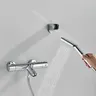 Mitigeur thermostatique mural noir chrome cylindrique… – vue 4