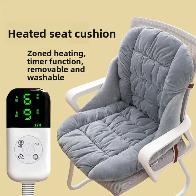 Coussin siège chauffant dossier matelassé ergonomique… – vue 2