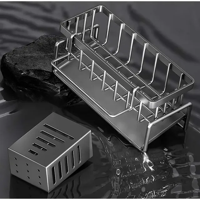 Support de rangement pour évier de cuisine en acier… – vue 5