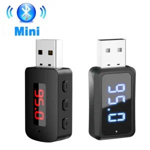Transmetteur et récepteur de voiture Bluetooth 5.4, kit d’appel mains libres, mini USB, alimentation automatique, adaptateur audio sans fil pour radio FM Transmetteur et récepteur de voiture Bluetooth 5.4, kit d’appel mains libres, mini USB, alimentation automatique, adaptateur audio sans fil pour radio FM