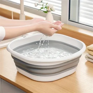 Lavabo pliable en Silicone, 1 pièce, lavabo Portable de voyage, seau pliable pour la maison, salle de bain, lavabo suspendu Lavabo pliable en Silicone, 1 pièce, lavabo Portable de voyage, seau pliable pour la maison, salle de bain, lavabo suspendu