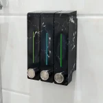 Distributeur mural de liquide Regina, accessoires en plastique, détergent, shampoing, nettoyant de cuisine, bouteille de presse, ensemble de 3 pièces