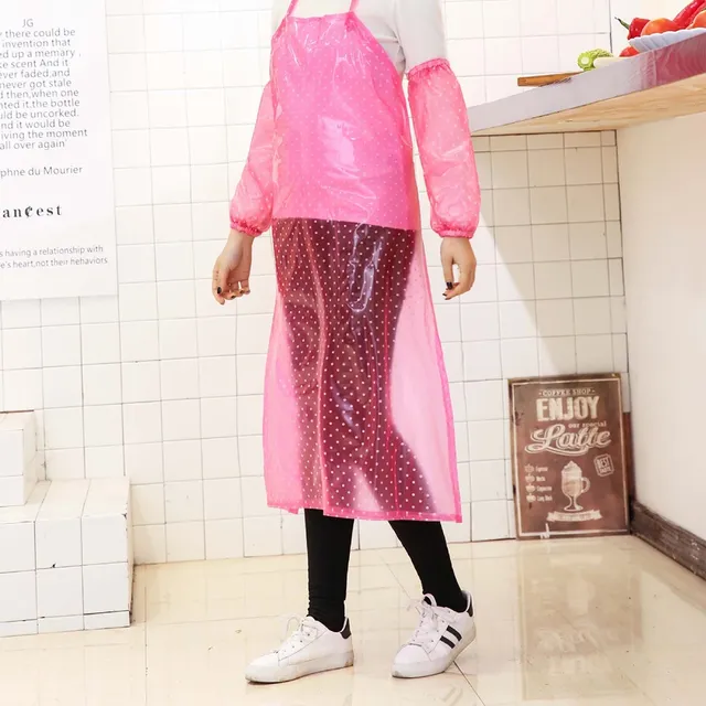 Tablier de cuisine imperméable en PVC Transparent – vue 5