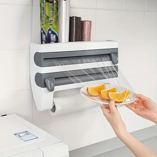 Organisateur mural cuisine compact plastique blanc gris… – vue 6