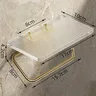 Porte-papier hygiénique doré de luxe avec étagère – vue 6