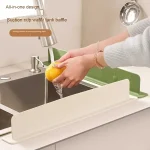 Protection contre les éclaboussures d&rsquo;évier en Silicone avec ventouses, couvercle étanche pour lavabo de cuisine, conception Durable et facile à nettoyer, barrière Flexible