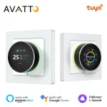 AVATTO-Tuya WiFi Smart Knob ThermoandreTemperature Contrmatérielle, Water Gas Bomicrophone, Electric Heating, nous-mêmes avec Alexa, Google Home