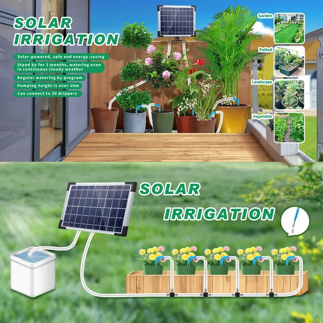 Système d'irrigation goutte-à-goutte solaire automatique – vue 4