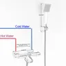 Robinet mitigeur thermostatique en laiton chromé noir – vue 2