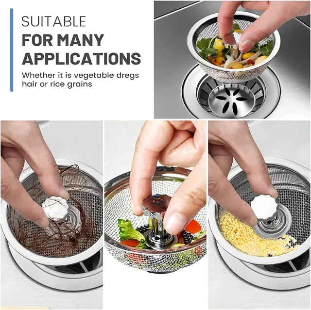 Filtre d'évier de cuisine en acier inoxydable – vue 5