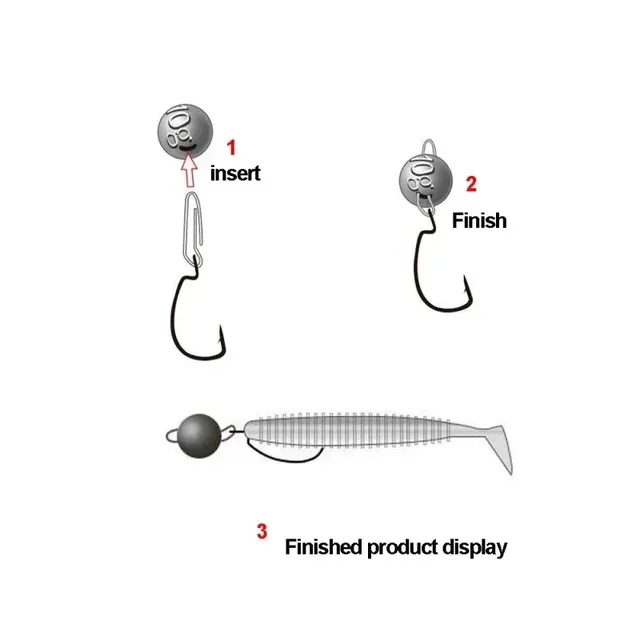 5 pièces/lot plombs de pêche 28g poids de balle d'eau… – vue 4