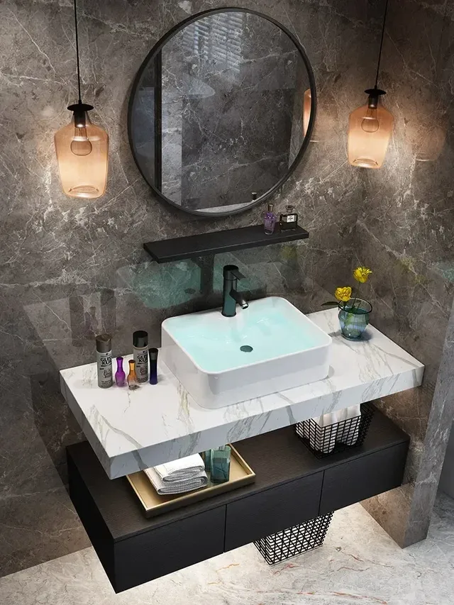 Armoire de salle de bain minimaliste avec évier… – vue 5