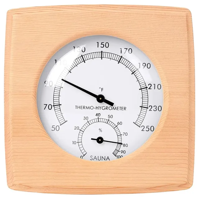 Thermomètre hygromètre sauna analogique bois cèdre…