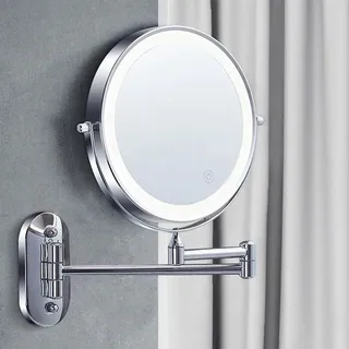 Miroir de maquillage chromé de 8 pouces
