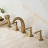 Robinet de baignoire à 3 poignées en laiton Antique noir – vue 4