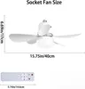 LED ventilateur de plafond lumière moderne intelligent… – vue 6