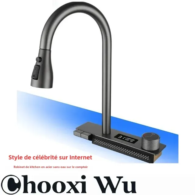 Mitigeur cuisine cygne inox brossé douchette extractible… – vue 6