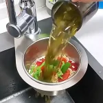 Panier de filtre d&rsquo;évier de cygne de cuisine en acier inoxydable, panier de filtre de vidange de déchets suspendu, égouttoir de fruits et légumes, support d&rsquo;éponge de rangement