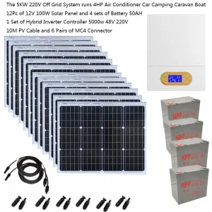 Kit de panneaux solaires, onduleur hybride, plaque solaire, chargeur de batterie, UPS, MPPT, voiture, camping, caravane, bateau, invitations, 5000W, 5KW, 110V, 220V Kit de panneaux solaires, onduleur hybride, plaque solaire, chargeur de batterie, UPS, MPPT, voiture, camping, caravane, bateau, invitations, 5000W, 5KW, 110V, 220V