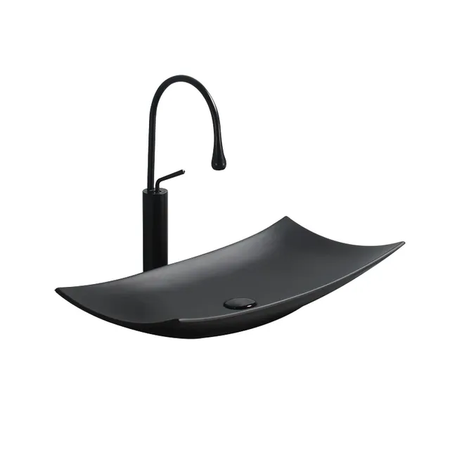 Vasque design rectangulaire incurvée bateau céramique… – vue 5