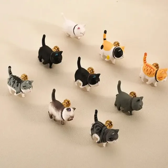 Boutons de tiroir en résine en forme de chat – vue 2