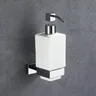 Distributeur savon mural céramique pompe chromée support… – vue 1