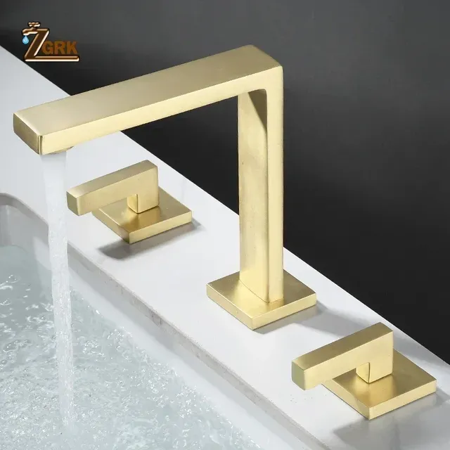Robinet de lavabo en or brossé – vue 2