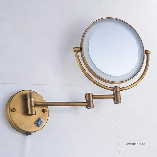 Miroir de maquillage doré – vue 3