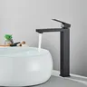 Robinet de lavabo de salle de bains noir mat – vue 3