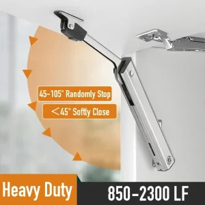 Charnière d&rsquo;armoire hydraulique robuste, arrêt aléatoire, fermeture douce, charnières de cuisine, Support de porte réglable, quincaillerie de porte