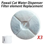 Pawaii-Distributeur d&rsquo;eau pour chat, cartouche filtrante de remplacement, filtre à charbon actif, coton, 152 mailles