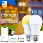 E27 Bluetooth WiFi ampoule LED intelligente 9W gradation Cool chaud LED ampoule maison intelligente eWeLink Alexa Google Home Assistant Yandex Alice