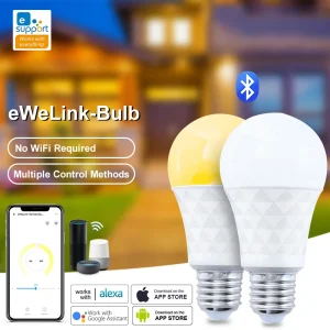 E27 Bluetooth WiFi ampoule LED intelligente 9W gradation Cool chaud LED ampoule maison intelligente eWeLink Alexa Google Home Assistant Yandex Alice