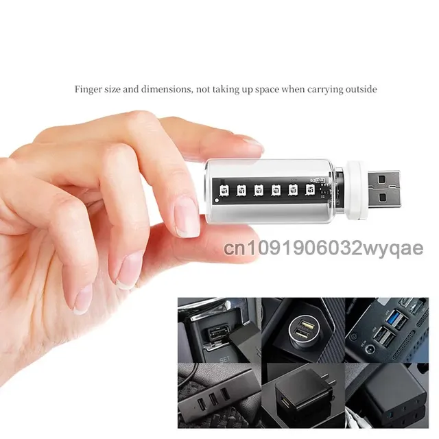 RVB voiture USB veilleuse tactile LED lampe dynamique à… – vue 4
