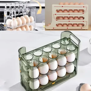 Support de rangement de cuisine, boîte de rangement d’œufs, organisateur de réfrigérateur, conteneurs alimentaires, étui de conservation des œufs frais, distributeur de plateau Support de rangement de cuisine, boîte de rangement d’œufs, organisateur de réfrigérateur, conteneurs alimentaires, étui de conservation des œufs frais, distributeur de plateau