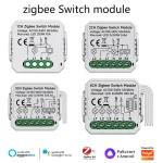 Tuya – Module de commutation intelligent Zigbee, 1/2/3/4 boutons, Mini disjoncteur intelligent, contrôle de la vie intelligente, avec Alexa Google Home Alice